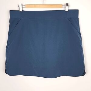32 Degree Women's Cool Skort Dark Teal Green Stretch Lightweight Pockets Sz Lrg